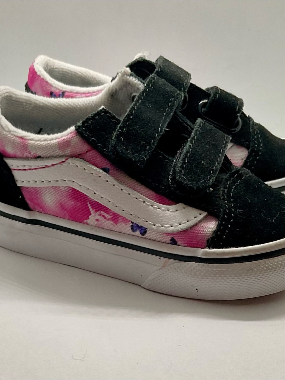 Vans Kids Pink Tie-Dye Sneakers with Black Straps